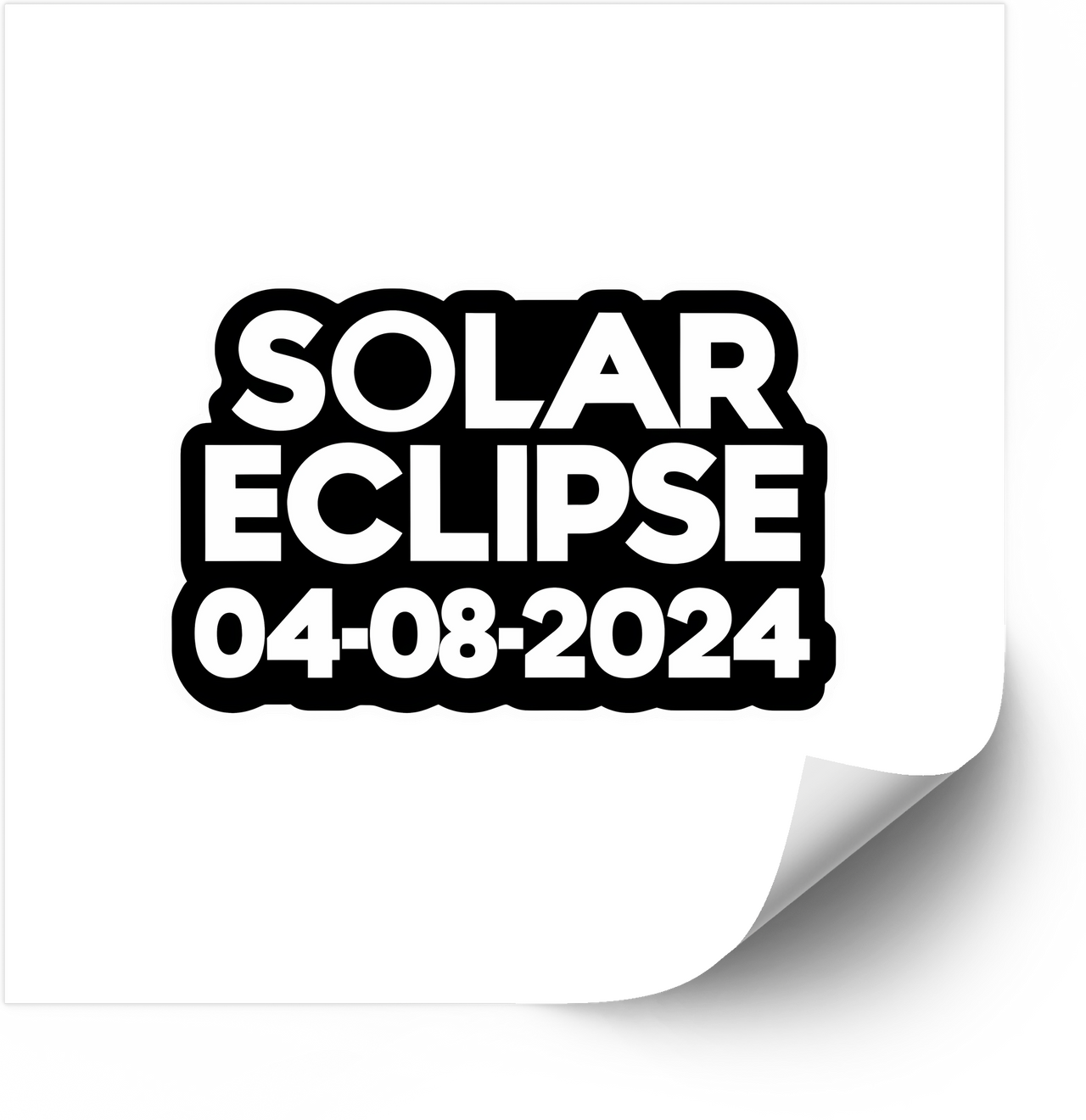 Solar Eclipse 04-08-2024 Sticker | Vintage Astronomy Event Vinyl Decal
