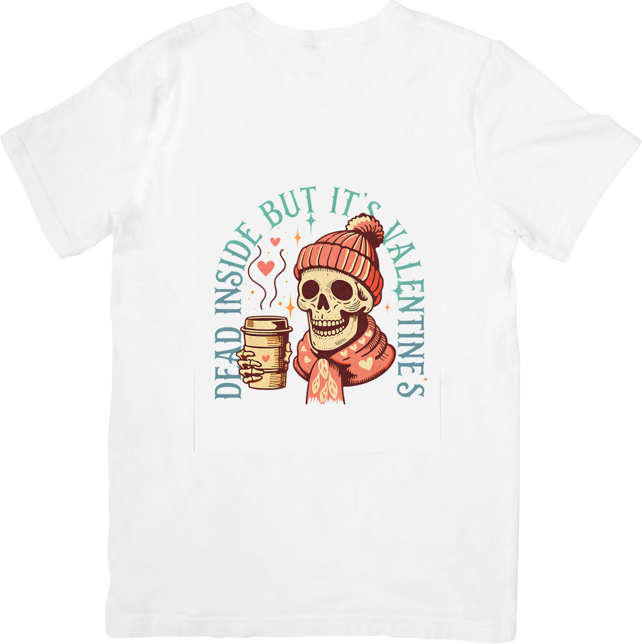 Dead Inside But It Is Valentines Skull T-Shirt | Funny Vintage Holiday Graphic Tee | Valentine Gift