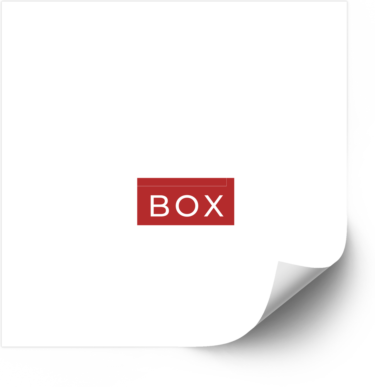 Box Minimalist Logo Sticker | Clean Modern Brand Vinyl Decal