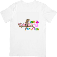 Thumbnail for Lower Teachers Salaries Funny T-Shirt | Retro Groovy Educator Graphic Tee | Teacher Gift