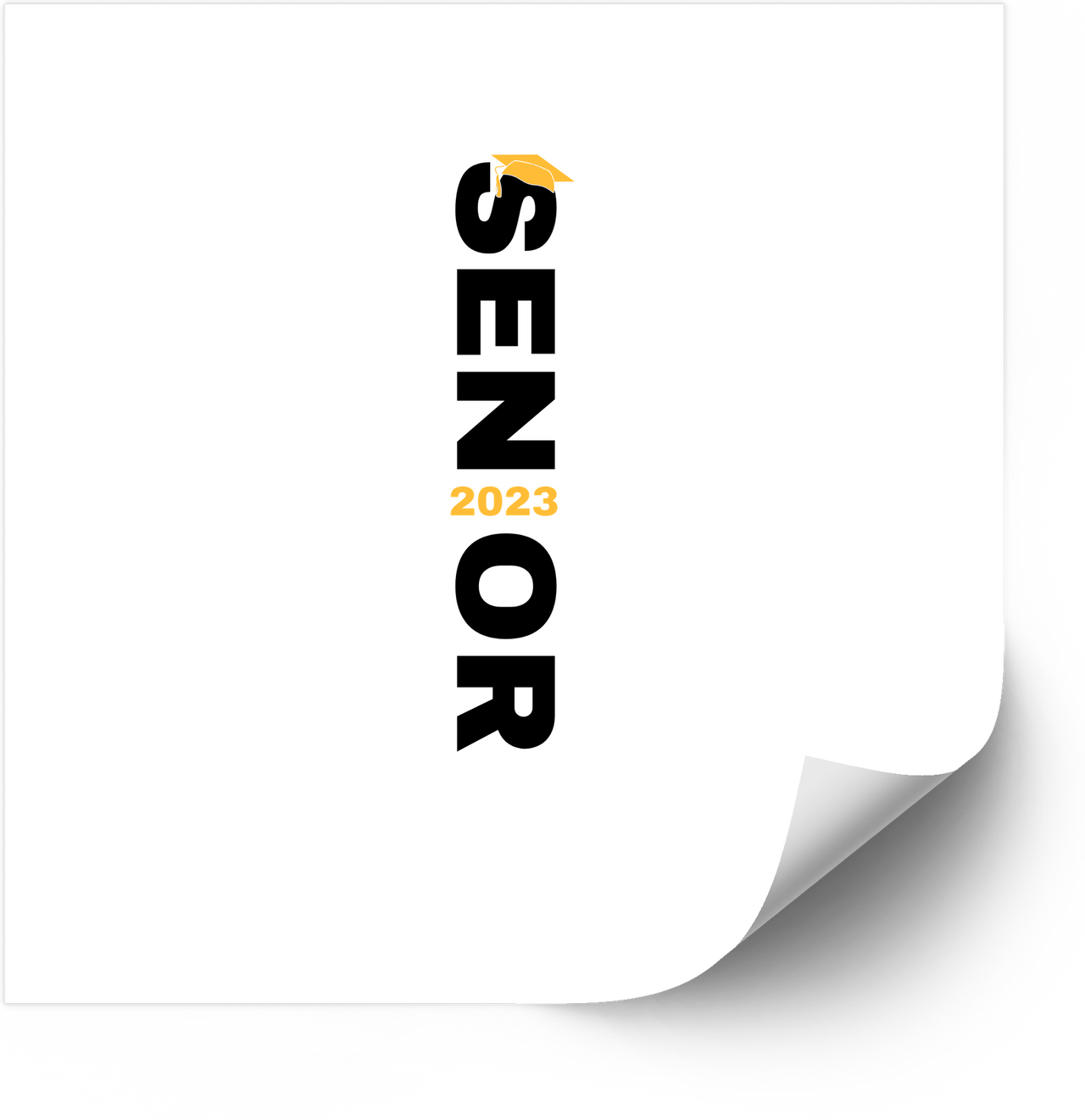 Senior 2023 Graduation Sticker | Minimalist Bold Typography Vinyl Decal