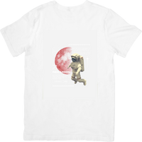Thumbnail for Astronaut Red Moon T-Shirt | Minimalist Space Explorer Graphic Tee | Space Lover Gift