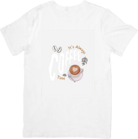 Thumbnail for Its Always Coffee Time T-Shirt | Boho Latte Art Graphic Tee | Coffee Lover Gift