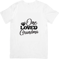Thumbnail for One Loved Grandma Diamond T-Shirt | Minimalist Family Graphic Tee | Grandma Gift