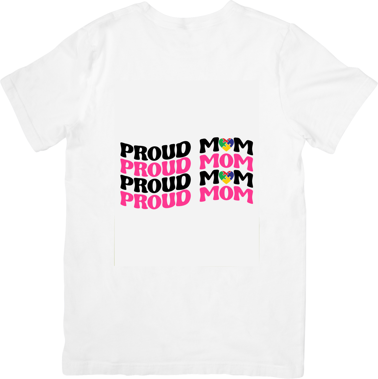 Proud Mom T-Shirt | Cute Retro Wavy Text Graphic Tee | Mother's Day Gift