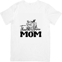 Thumbnail for Thank You Mom Floral T-Shirt | Minimalist Botanical Graphic Tee | Mother's Day Gift