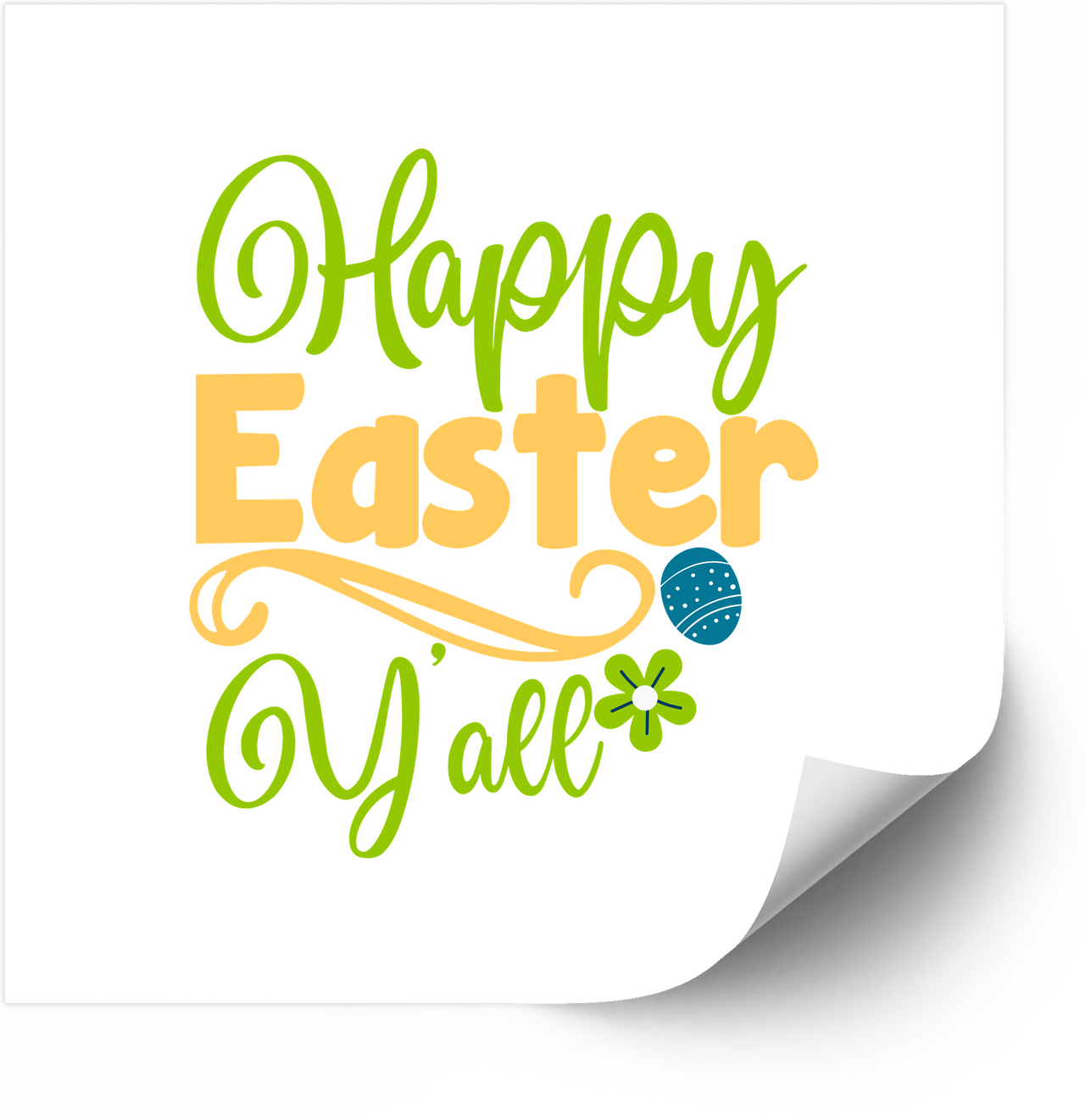 Happy Easter Yall Sticker | Floral Festive Holiday Vinyl Decal