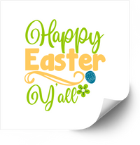 Thumbnail for Happy Easter Yall Sticker | Floral Festive Holiday Vinyl Decal